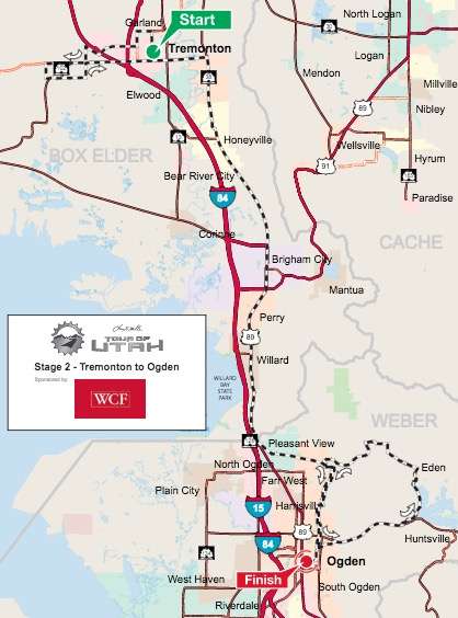 Stage 2: 100.3 miles. Graphic Credit: Tour of Utah