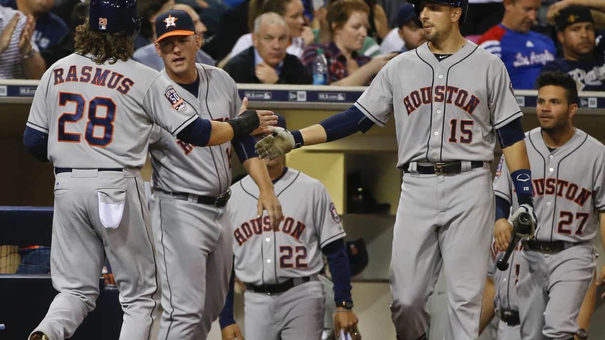 Rasmus drives in 3, Astros beat Padres 9-4 for 4th straight