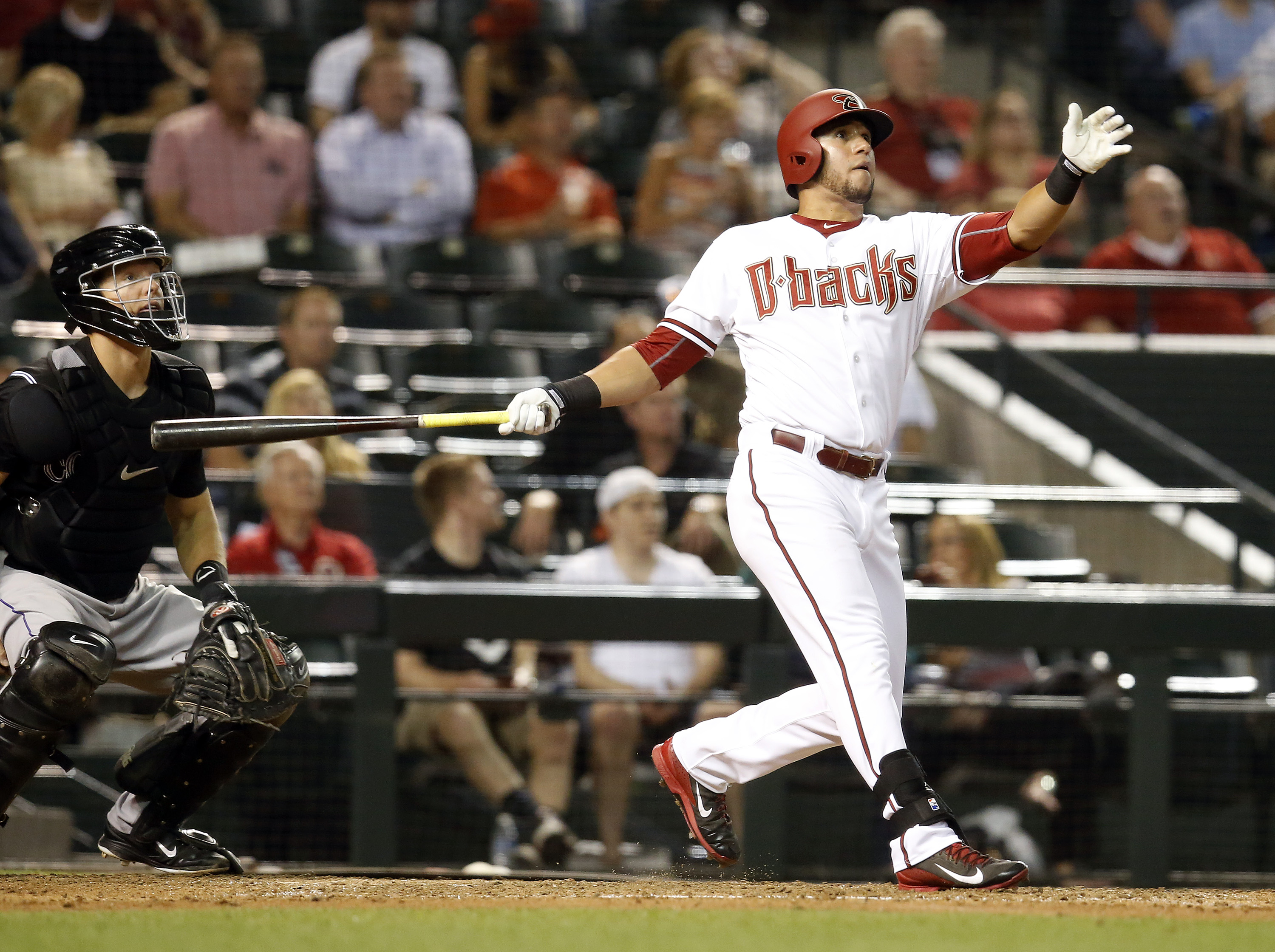 Bradley OK after line drive to face; Diamondbacks win 12-5