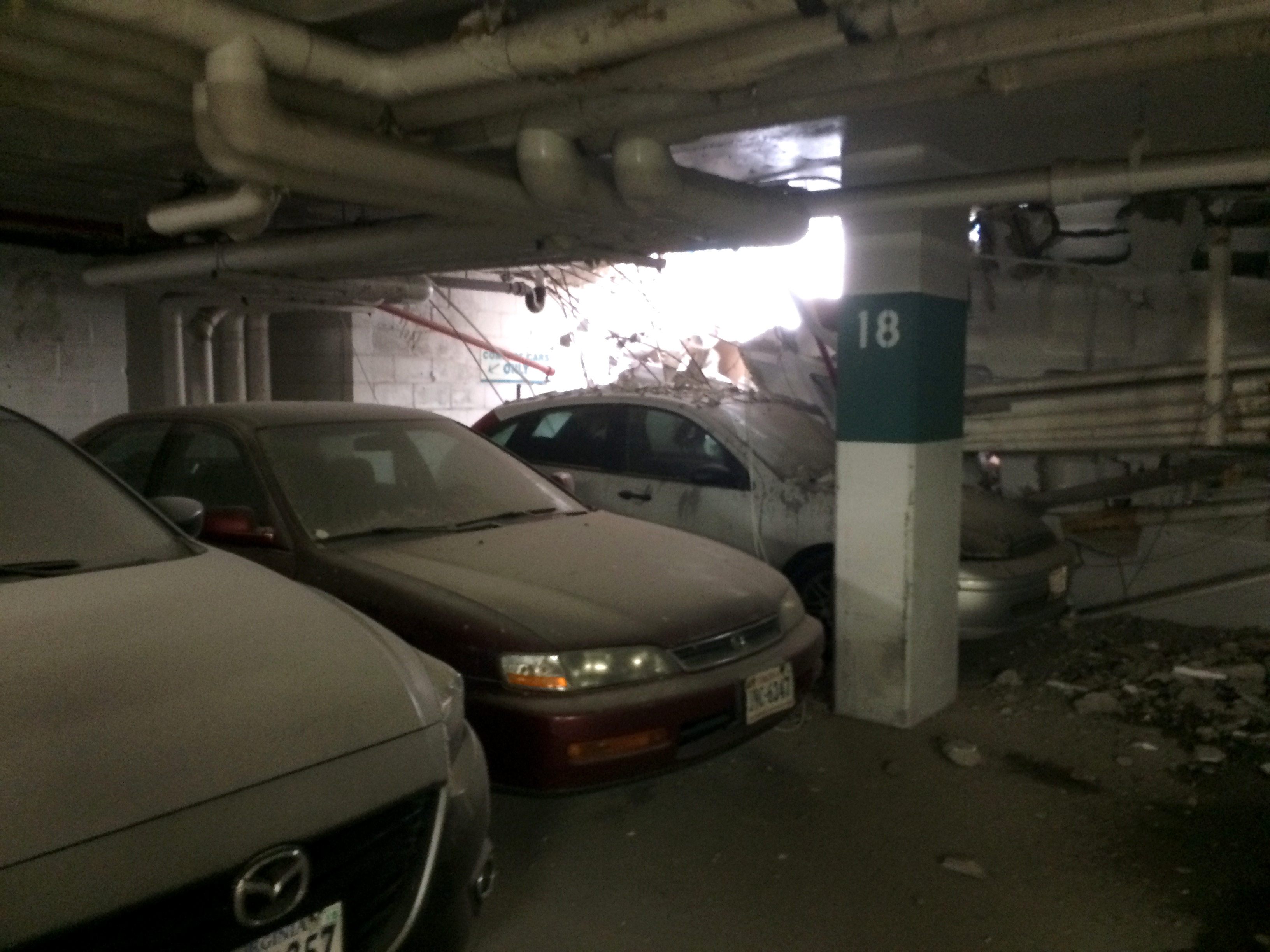 Structure in Watergate garage collapses; 1 person injured