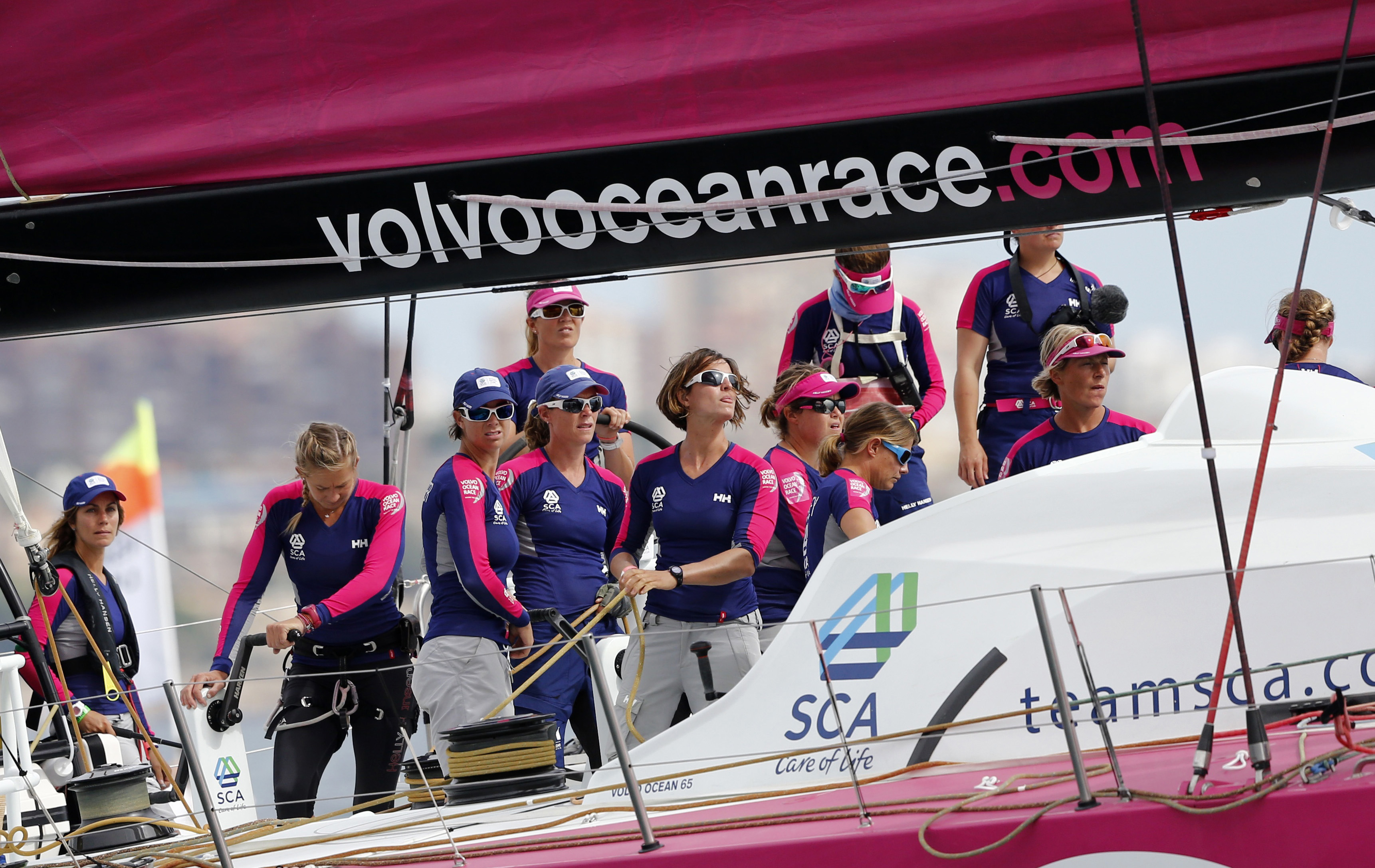 Rare all-female team perseveres in Volvo Ocean Race