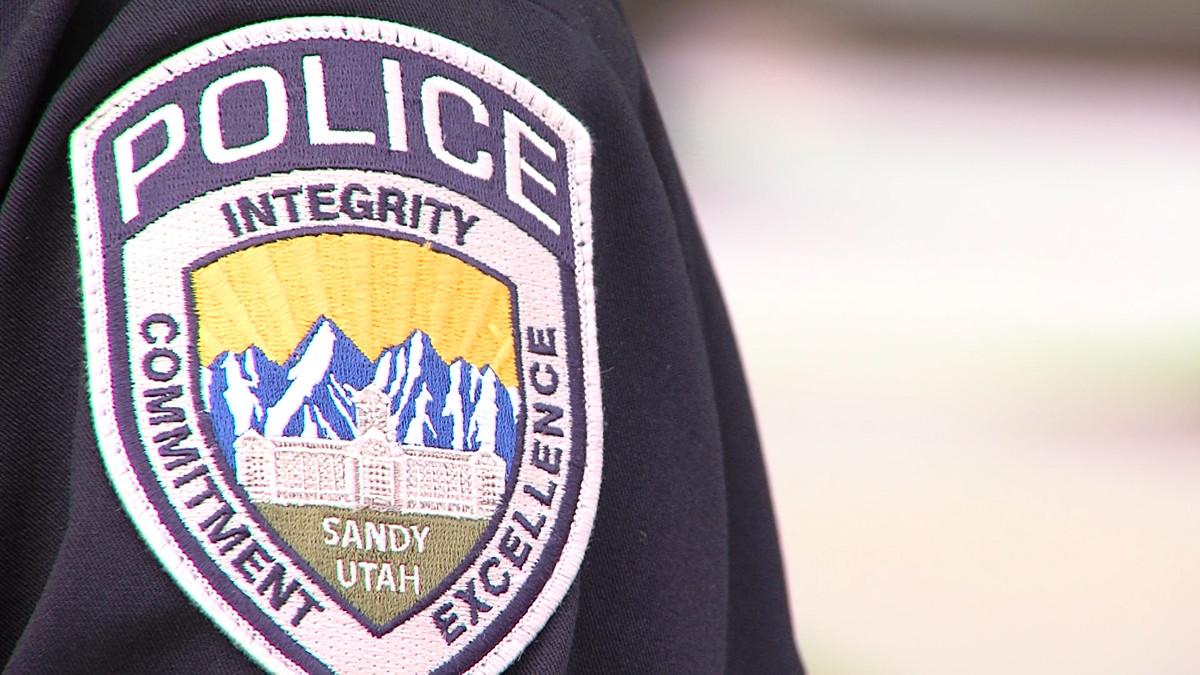 Sandy Police Department patch (Photo: KSL-TV)