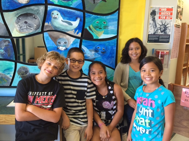 Students create mural to help endangered monk seal