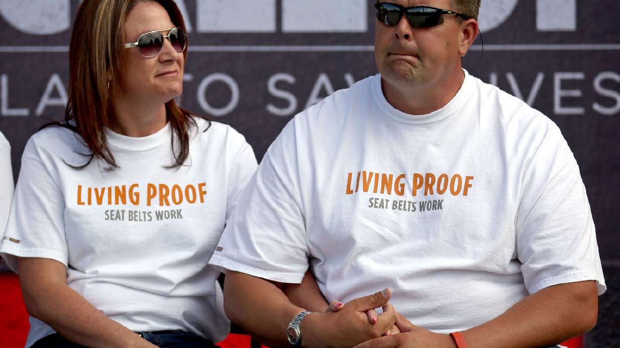 Crash survivors help kick off new seat belt law, educational effort