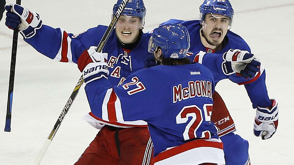 Rangers stay alive with 2-1 overtime win on McDonagh's goal