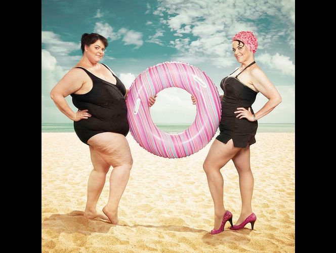 Mujer se saca fotos del antes y después luego de perder 150 libras de una forma inusual