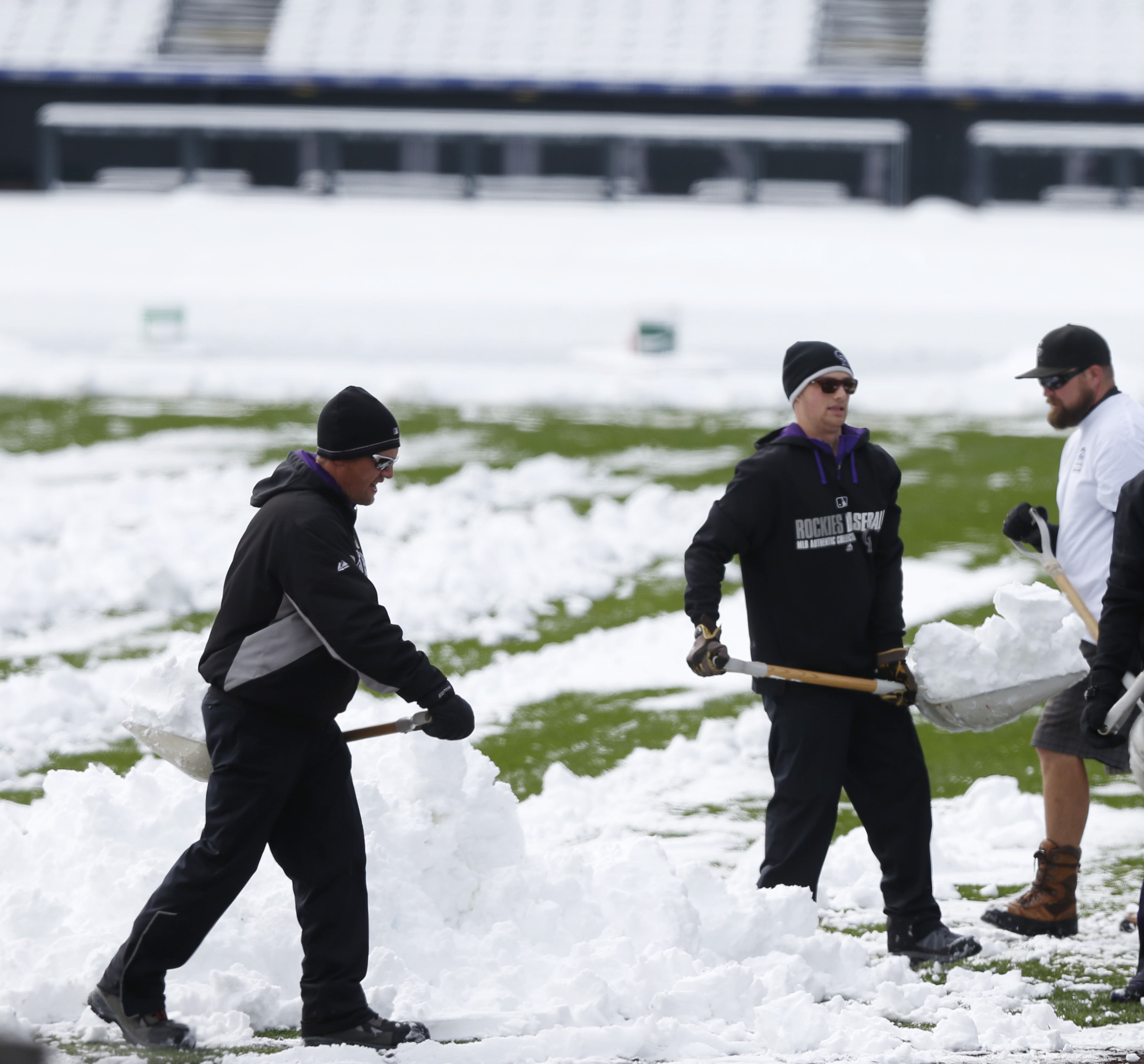 Coors Field ready for baseball after overnight snow