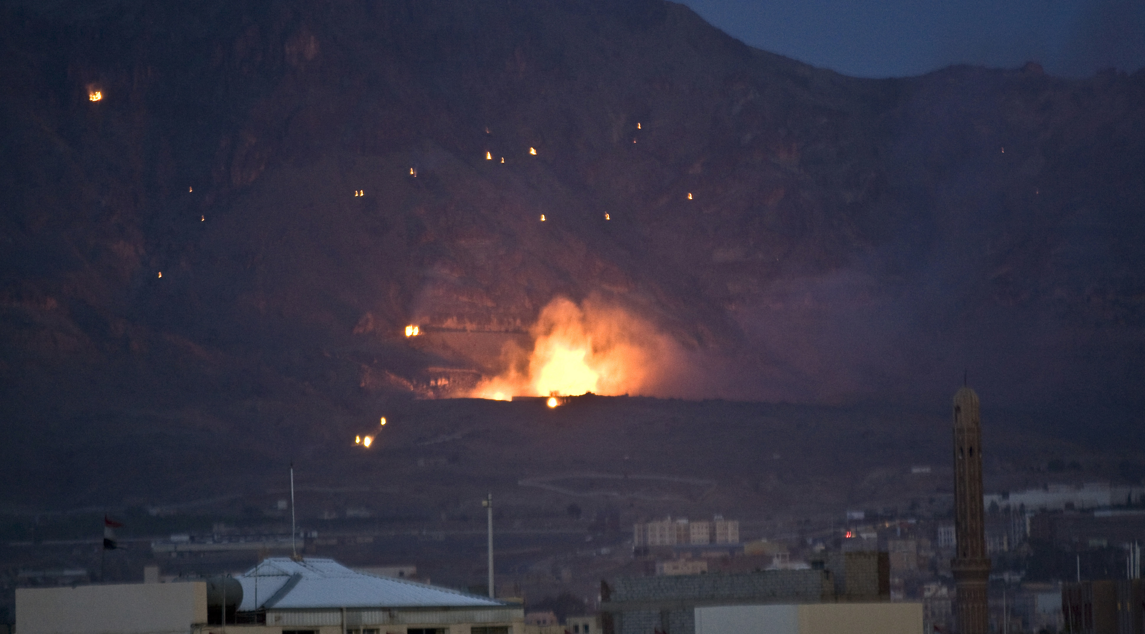 Yemen officials say some ground fighting after cease-fire