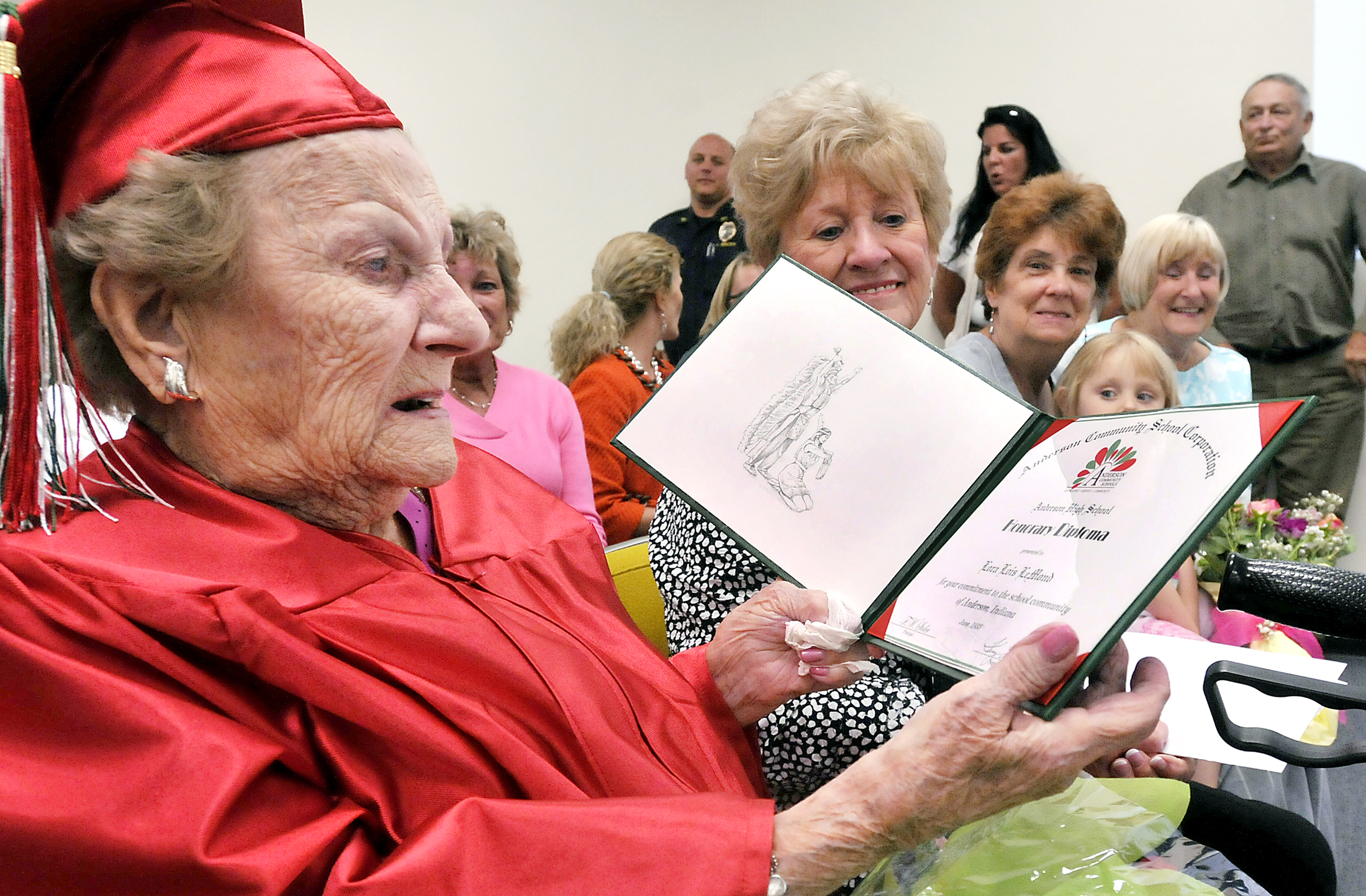 Indiana woman receives diploma 82 years after leaving school