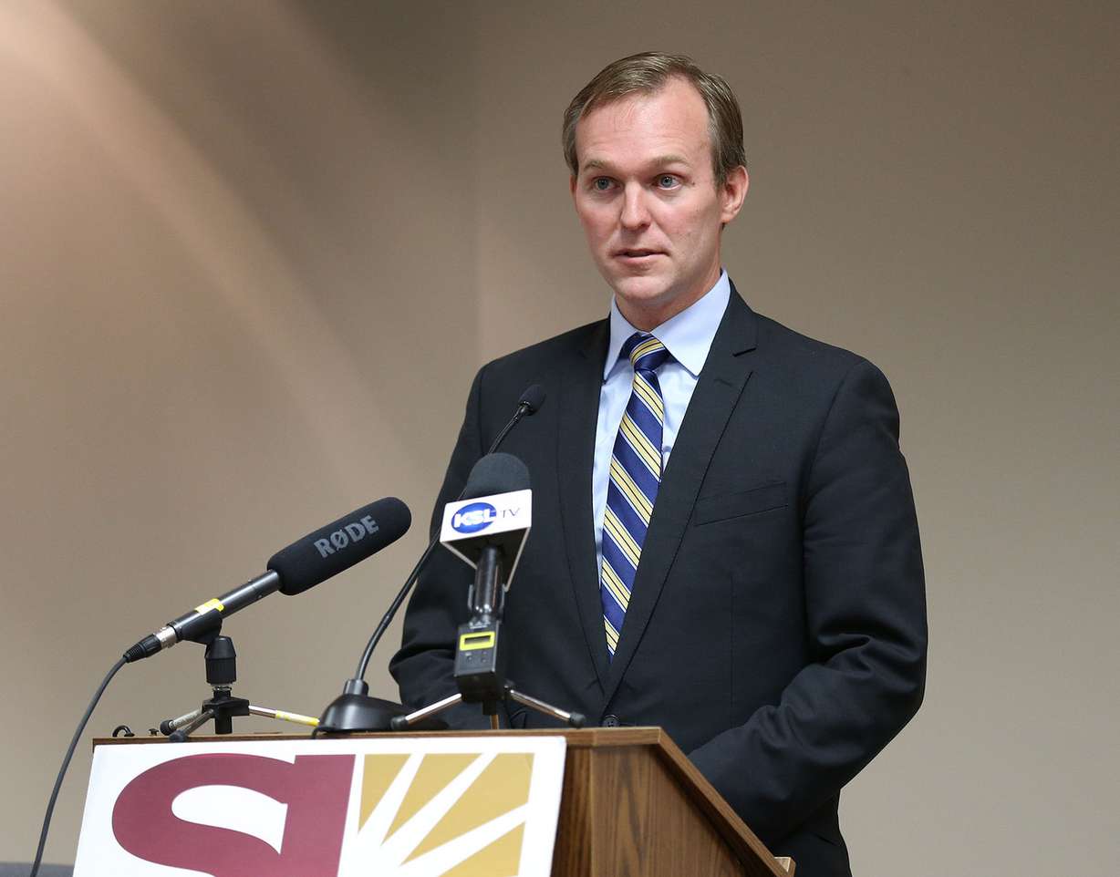 Salt Lake County Mayor Ben McAdams talks about the job termination of former staffer Justin Miller, May 13, 2015, in Salt Lake City. (Photo: Tom Smart, Deseret News)