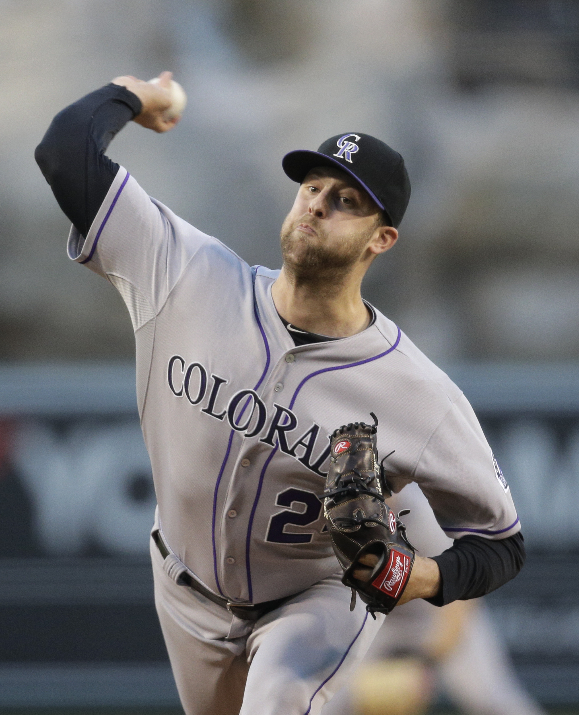 Rockies starter Lyles out after getting hit by Pujols' liner