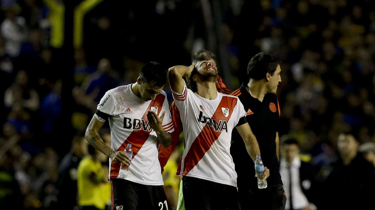 Match suspended after River players hit with eye irritant