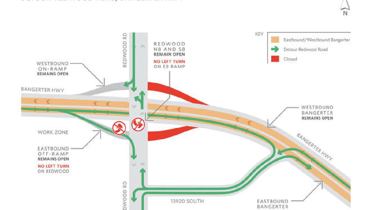 Puente desde Bangerter a Redwood Road abrirá luego de un año de construcción el domingo