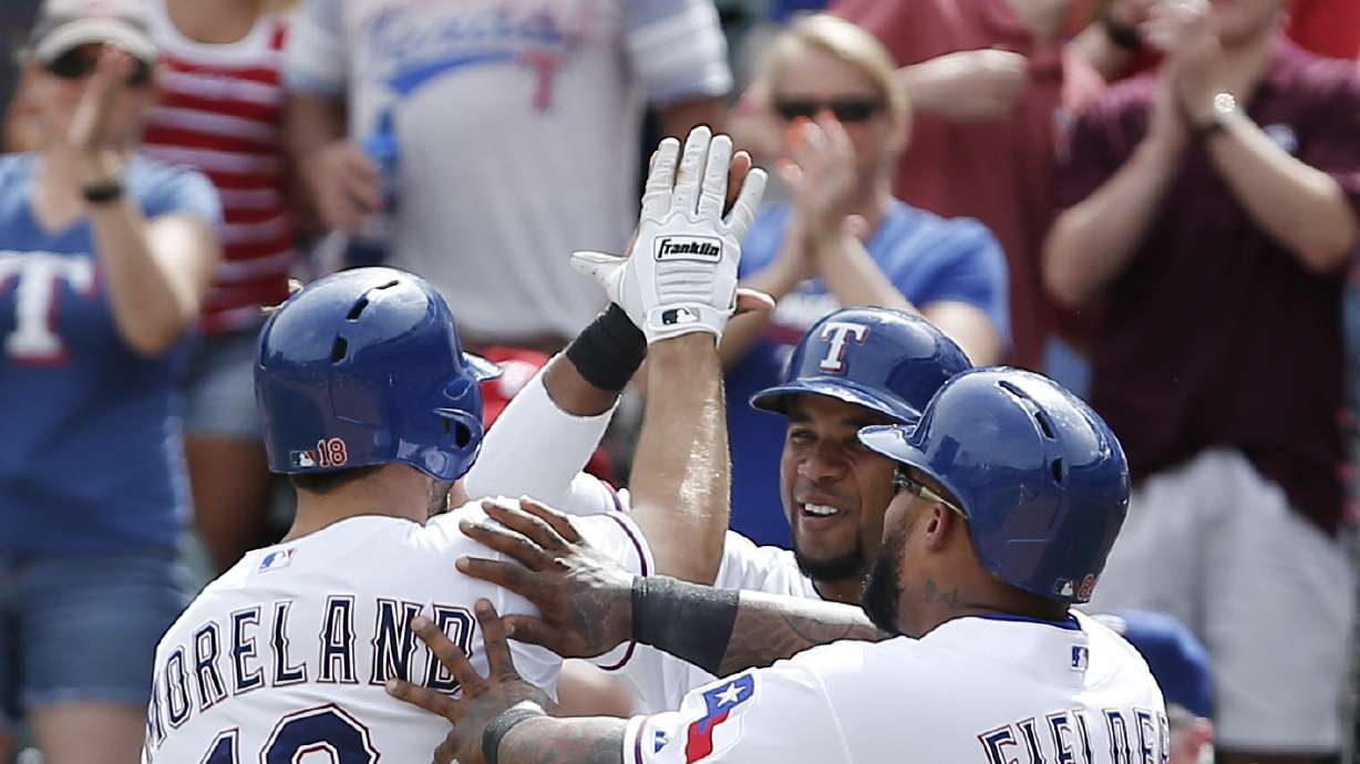 Moreland, Rangers avoid sweep with 5-1 win over Indians