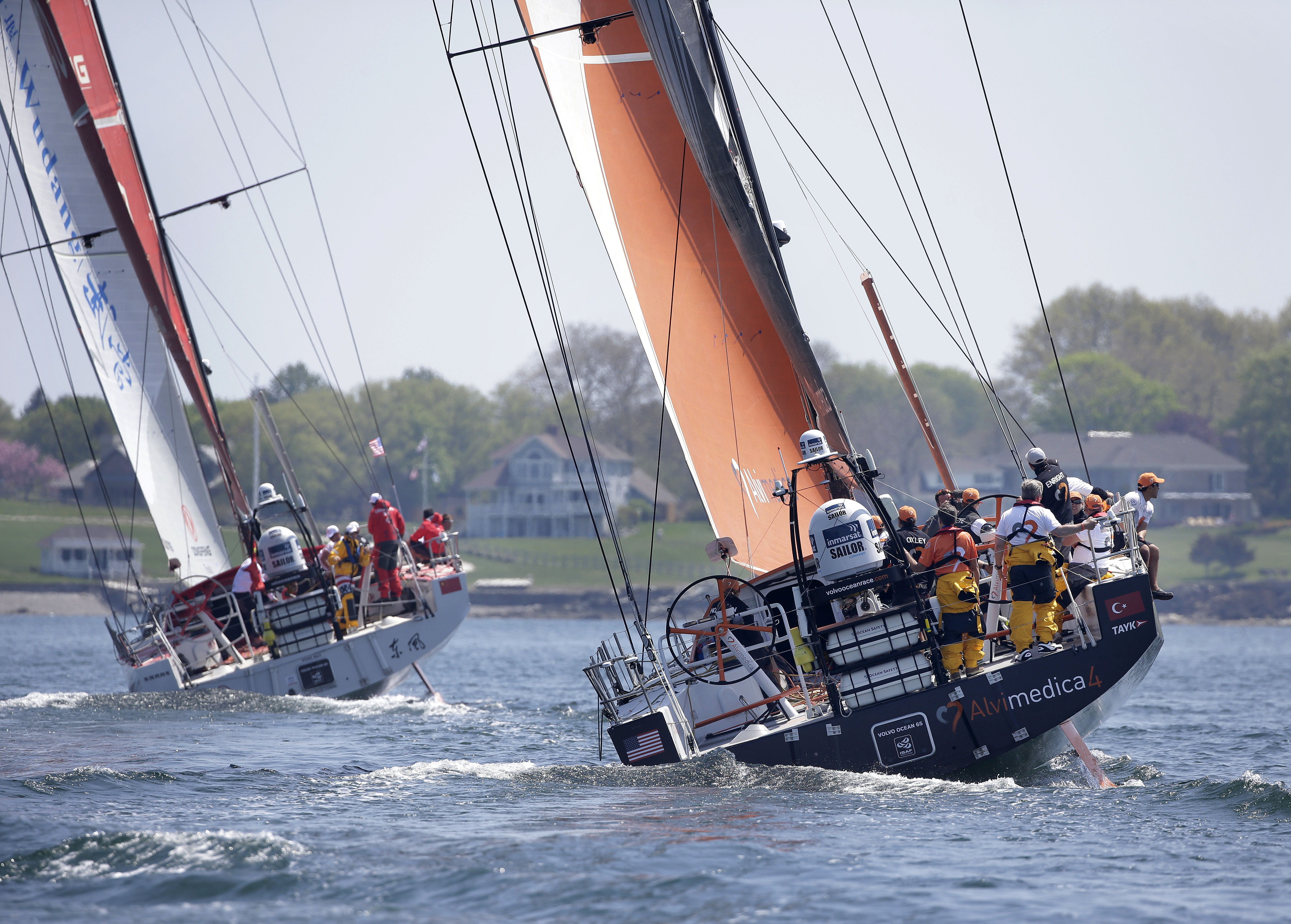 Volvo Ocean Race teams depart Newport for 7th leg