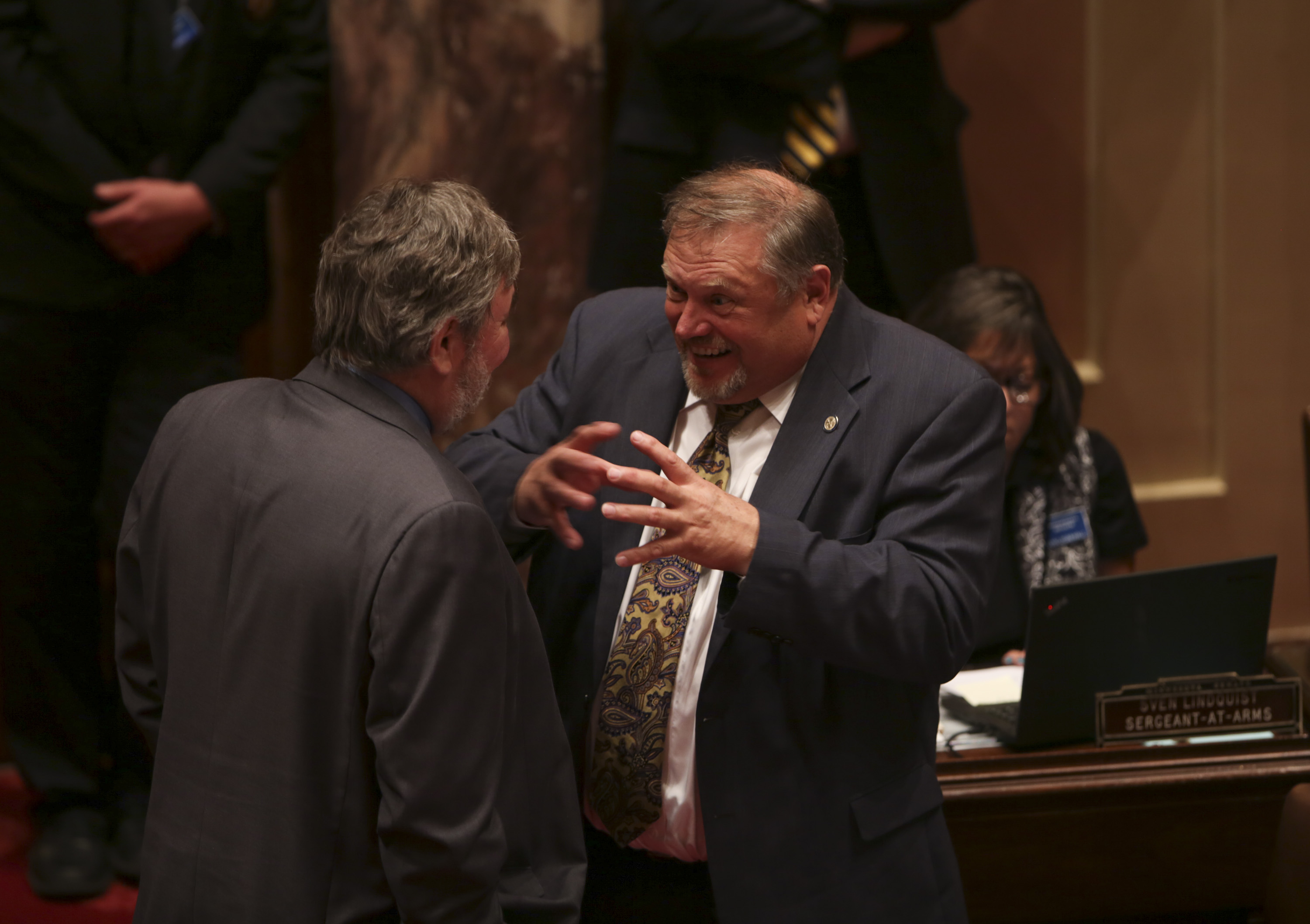 Dayton readies veto pen after lawmakers pass budget