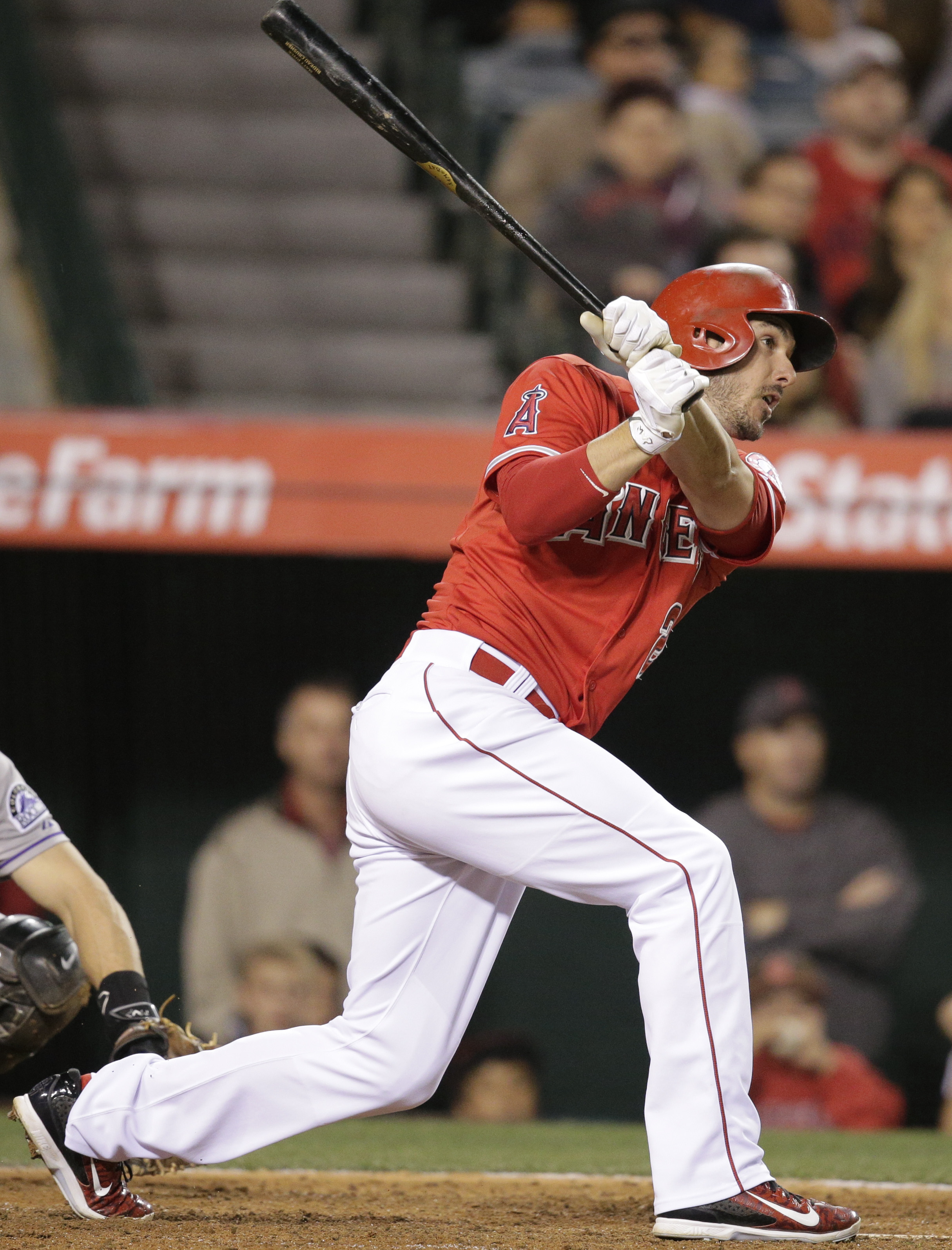 Angels outfielder Matt Joyce was benched for late arrival