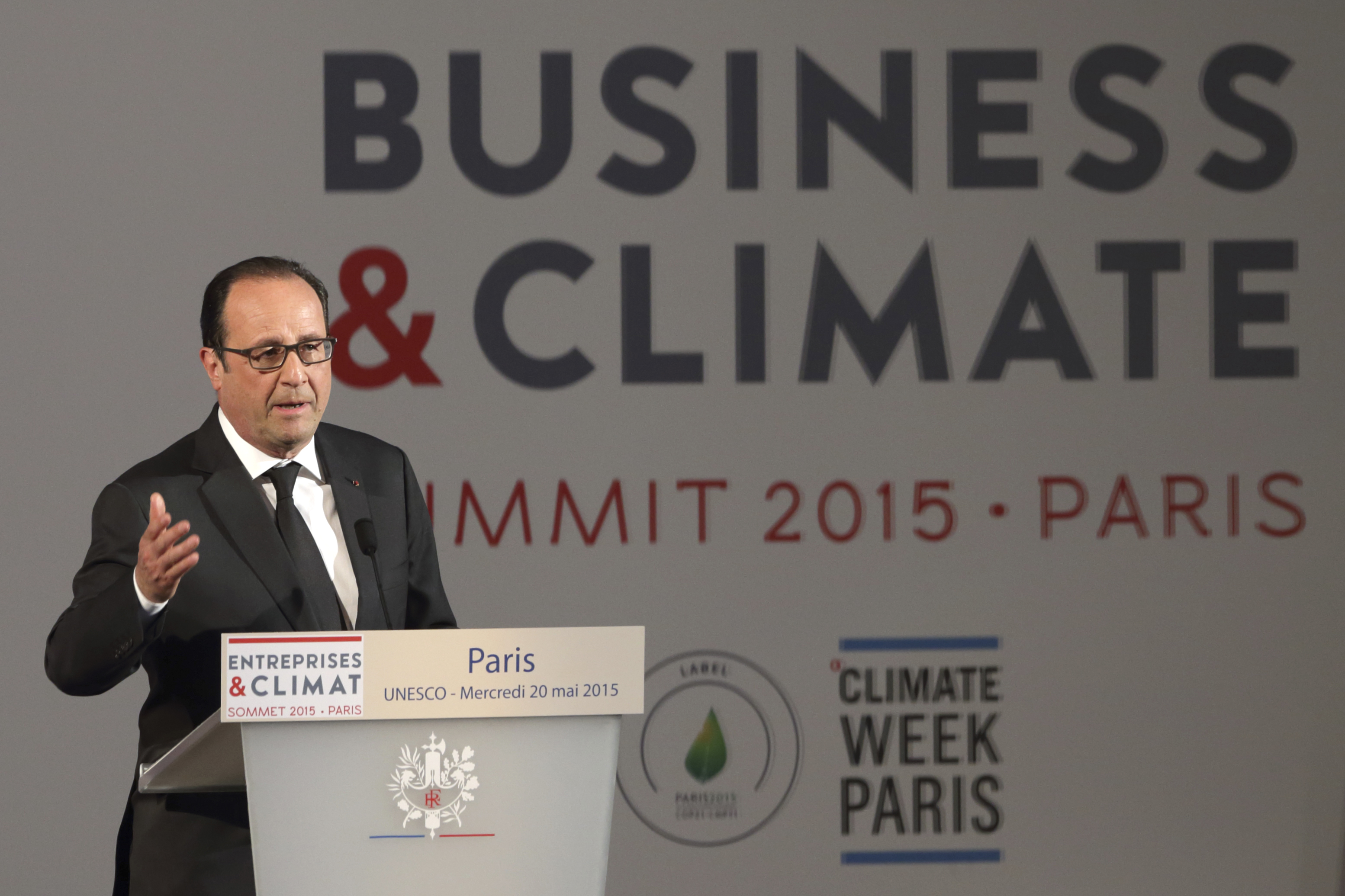 France wants business world to help curb climate change