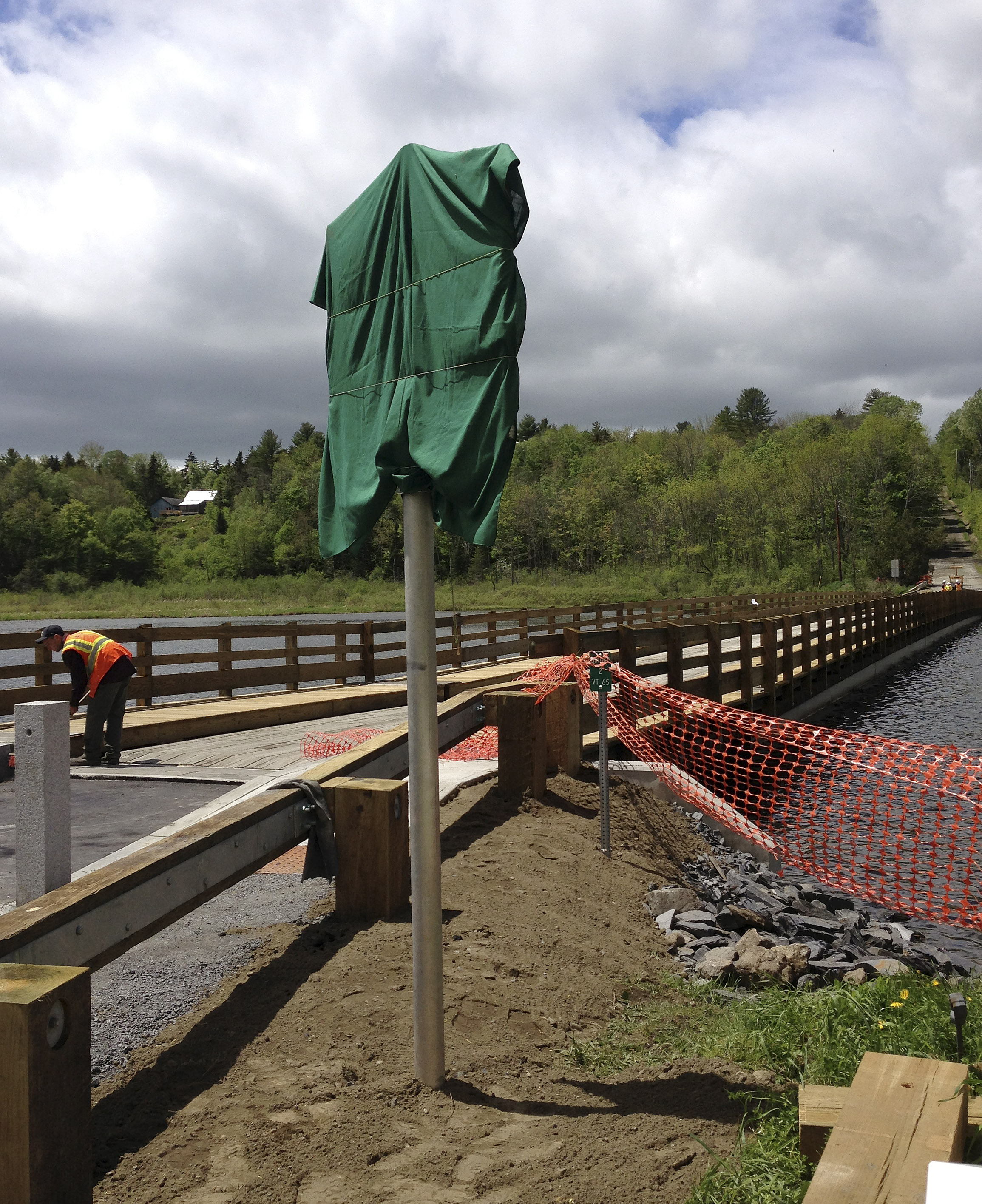 Vermont town's famous floating bridge reopens with fanfare
