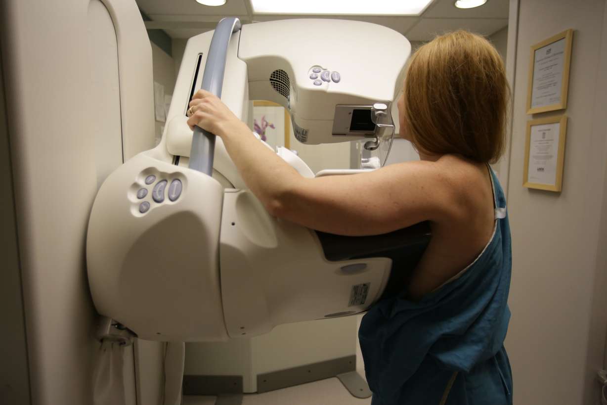 In a Friday, May 22, 2015 photo, a woman gets a mammogram at the University of Michigan Cancer Center in Ann Arbor, Mich. Photo: AP Photo