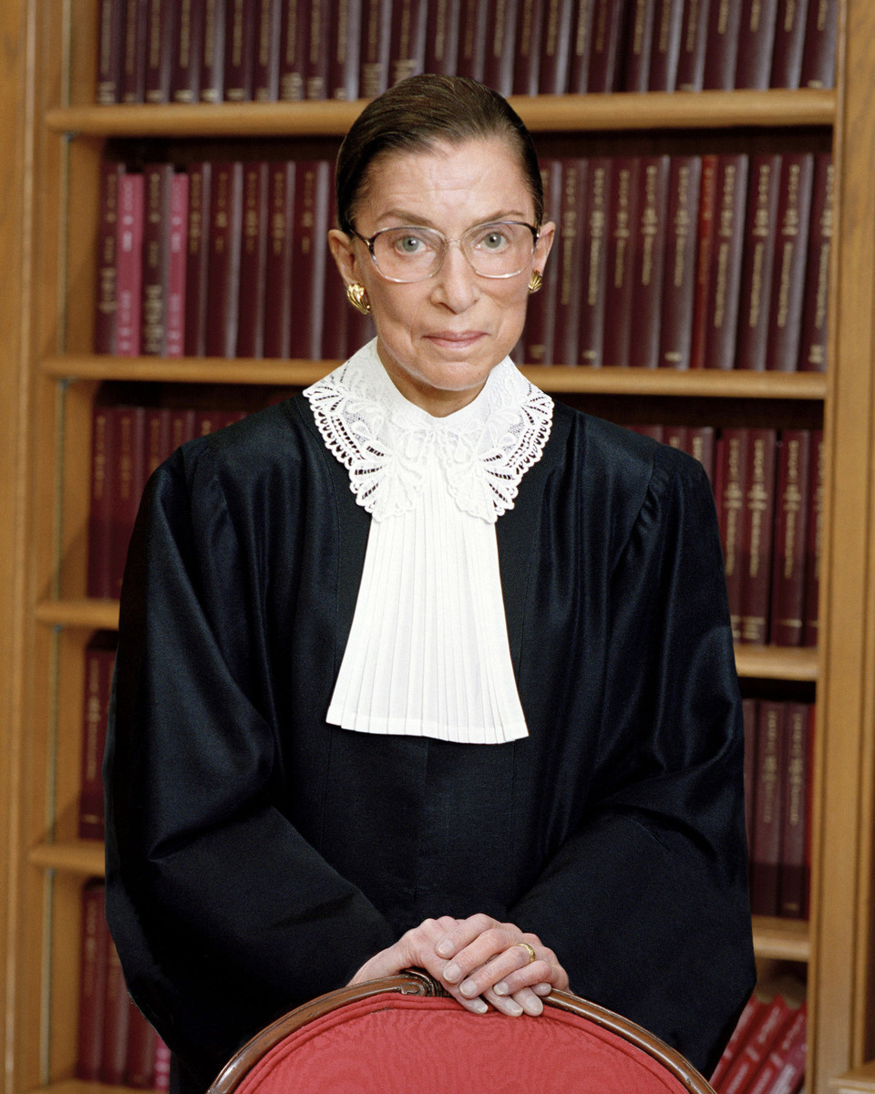 Official portrait of U.S. Supreme Court Justice Ruth Bader Ginsburg.