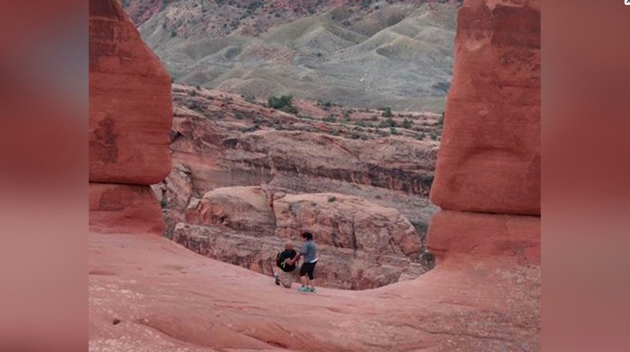 Woman locates couple after posting photo of proposal online