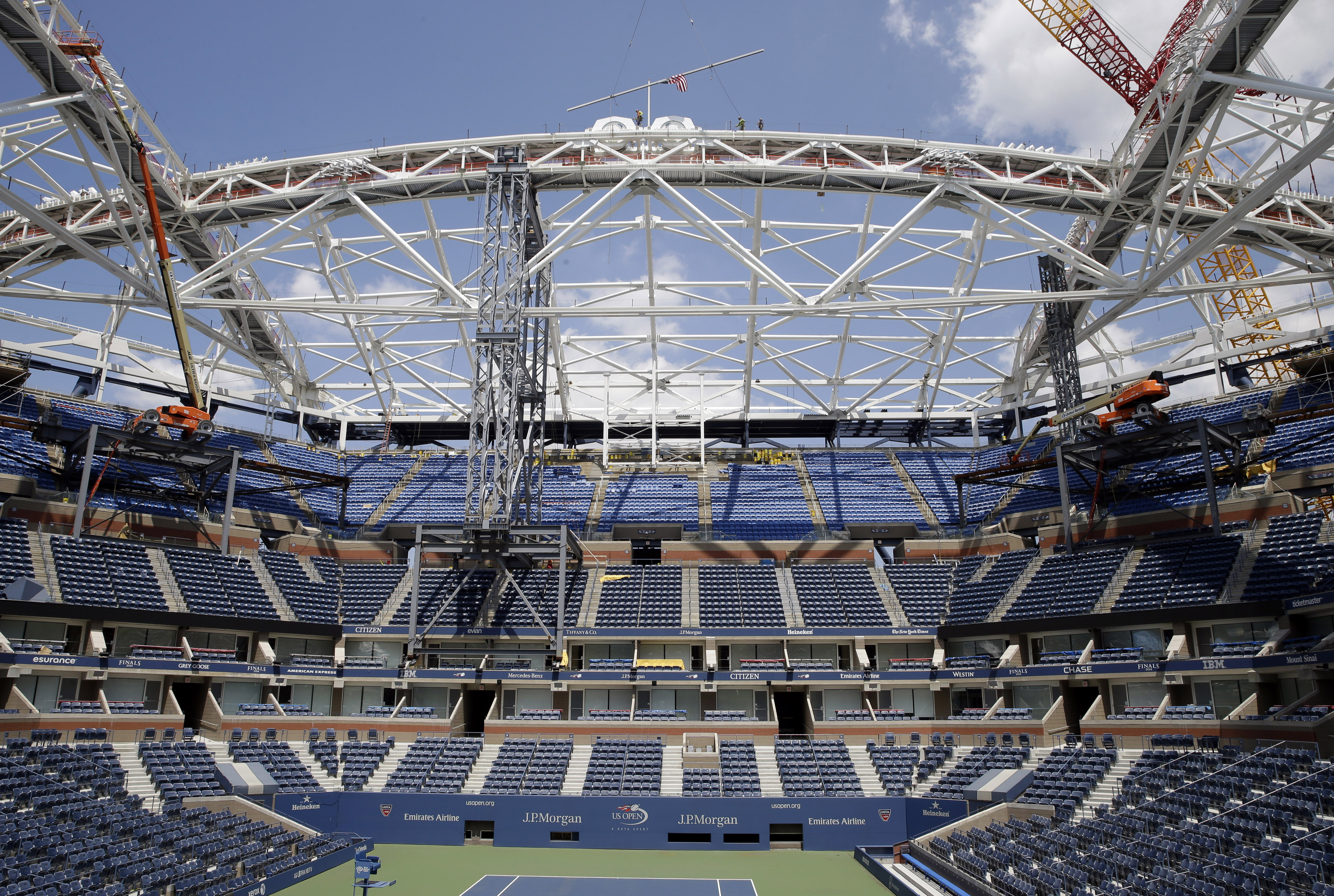Steel set for new Arthur Ashe Stadium roof to cover US Open