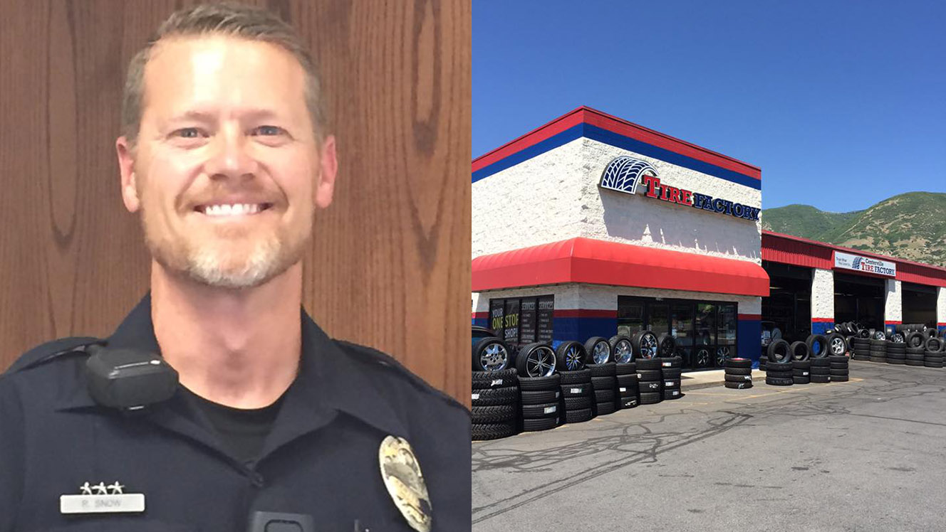 Police officer, tire store go extra mile to help stranded mother