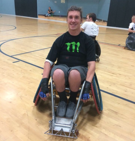 Hunsaker says wheelchair rugby has been therapeutic for him in recovering from an accident that left him with paralysis. (Photo: Jen Jacobson)