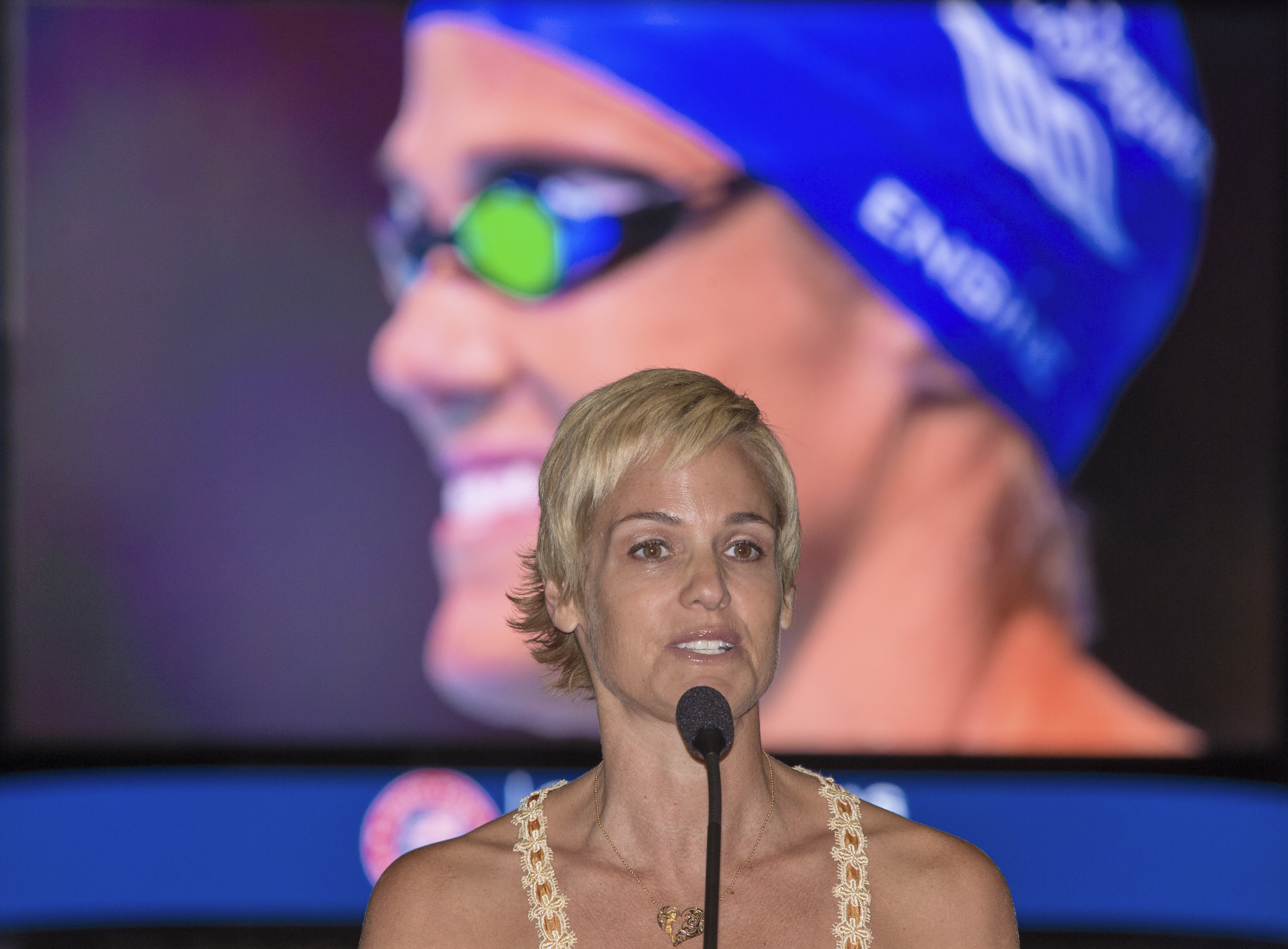 Dara Torres back in Omaha, where her long swim career ended