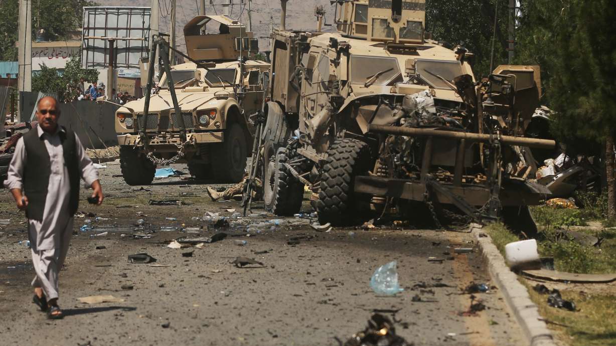 The Latest: Attack on NATO convoy in Afghanistan kills 2