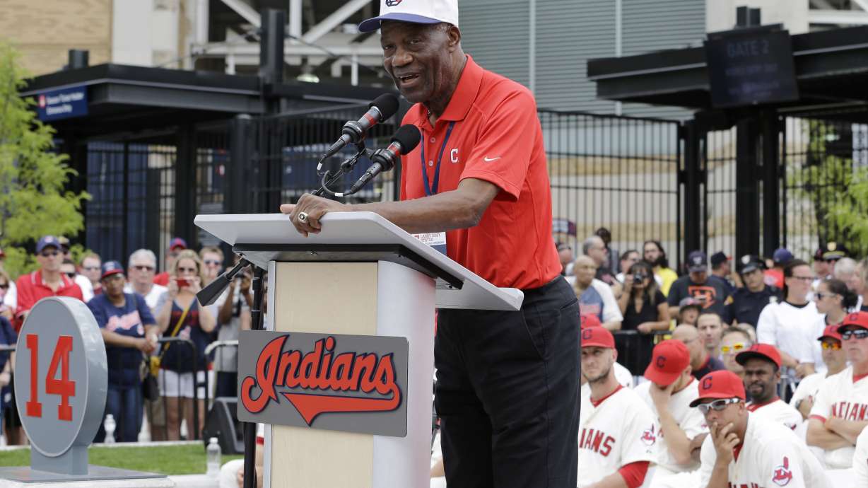 Indians unveil Larry Doby statue