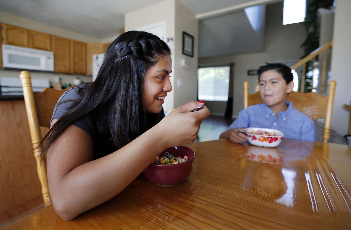 Stephanie Pesantes, who attended a summit hosted by Michelle Obama last week, hopes she can inspire her younger siblings to further their education. (Photo: Ravell Call/Deseret News)