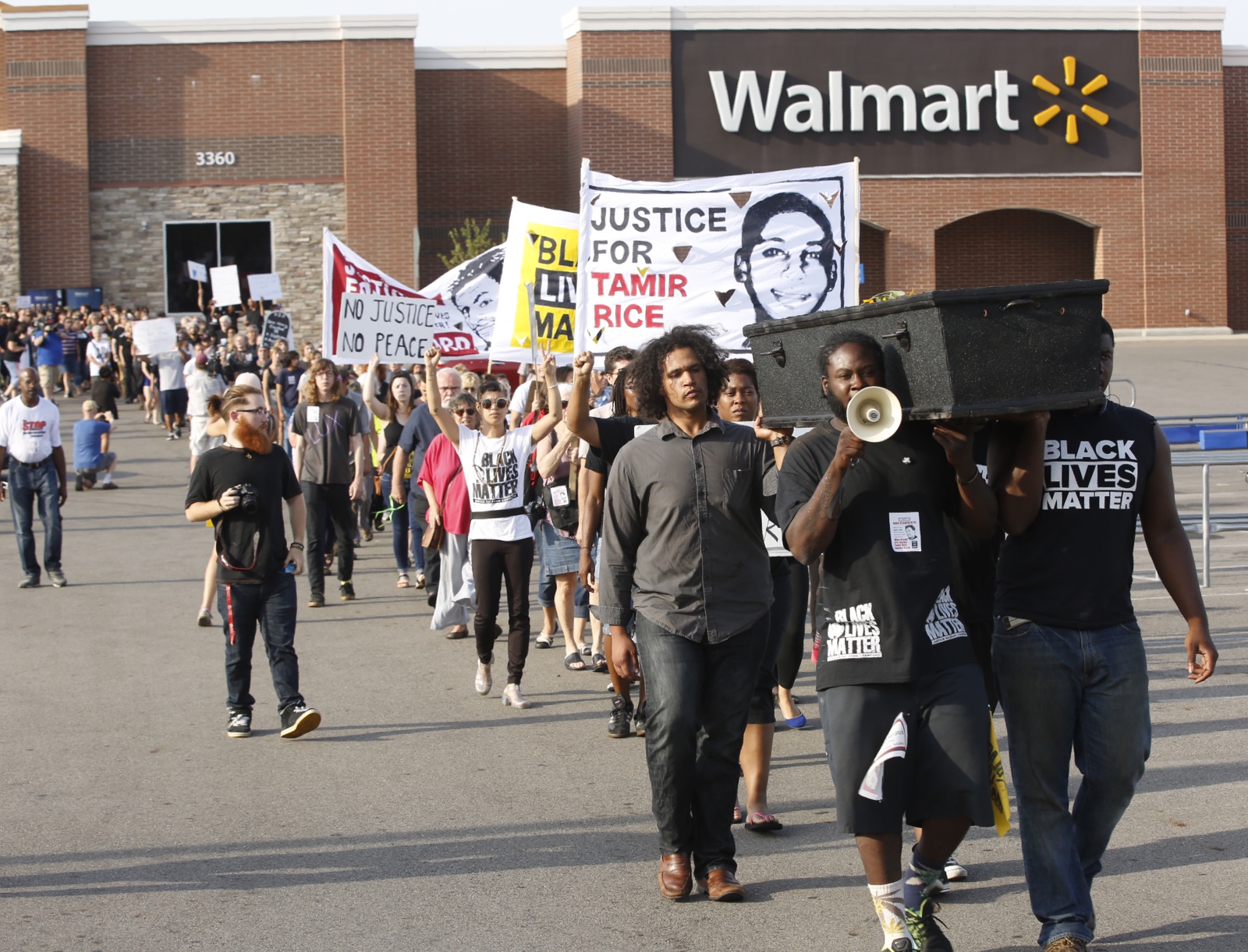 Protesters mark year since fatal police shooting in Wal-Mart