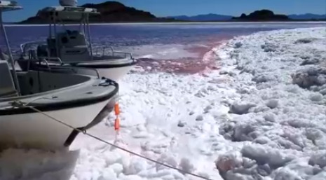 Answers to the white foam along Great Salt Lake shoreline