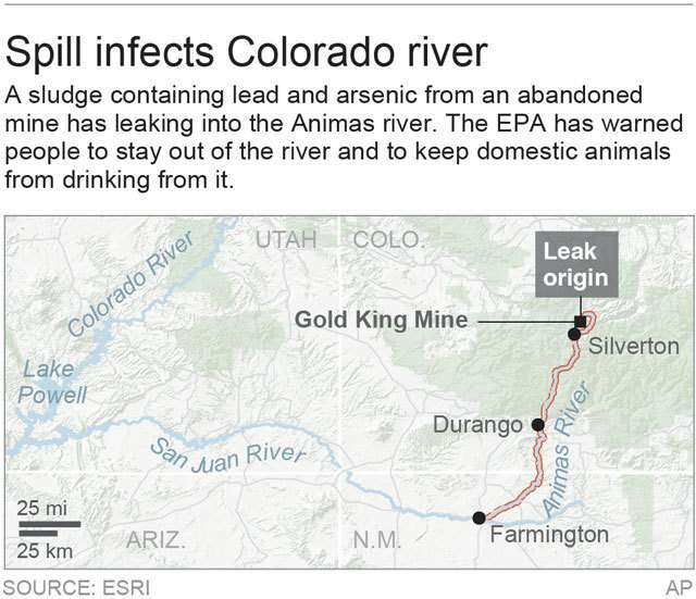 Utah waters tested as mine sludge approaches; impact unknown