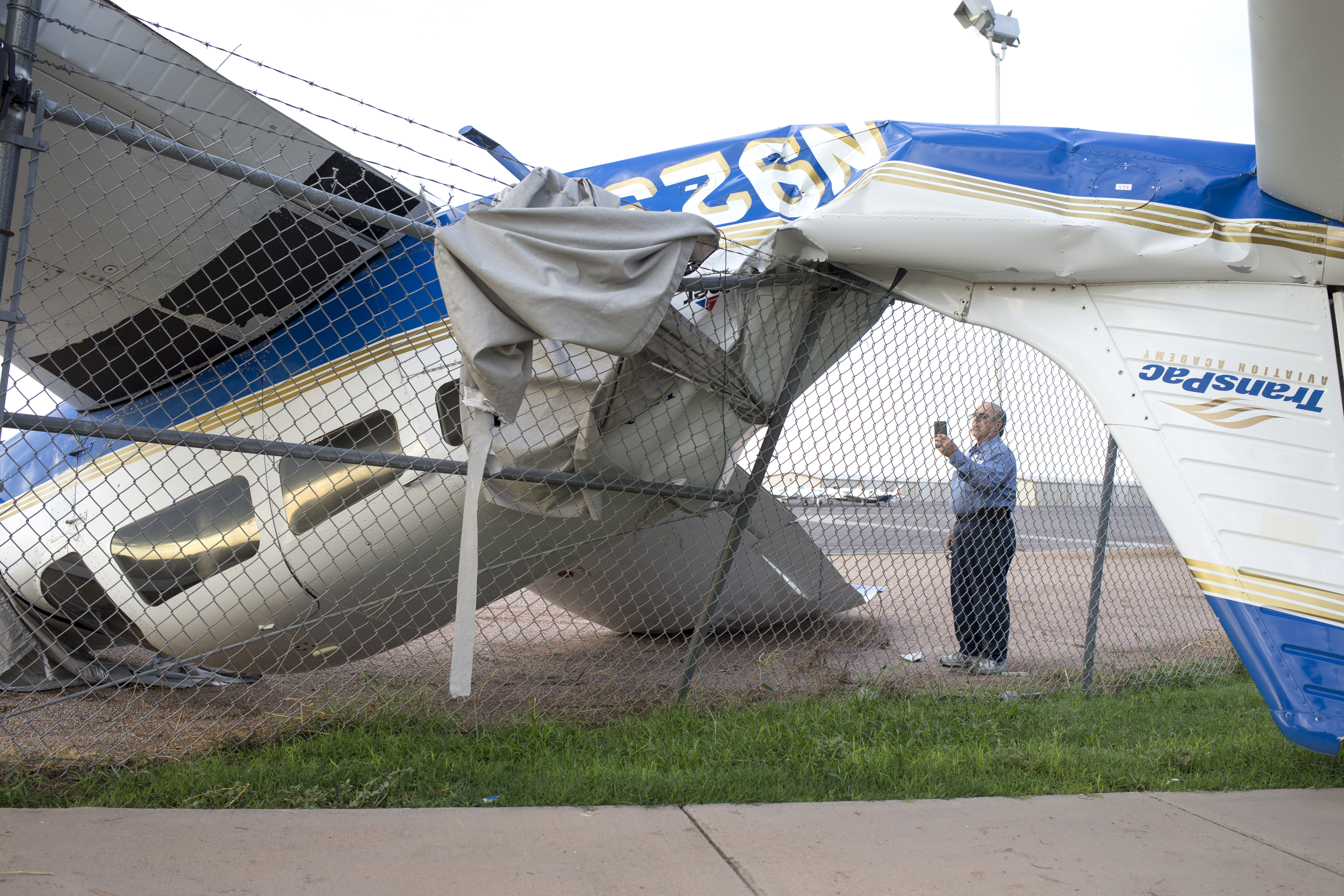 Monsoon storm flips small planes at Phoenix-area airport
