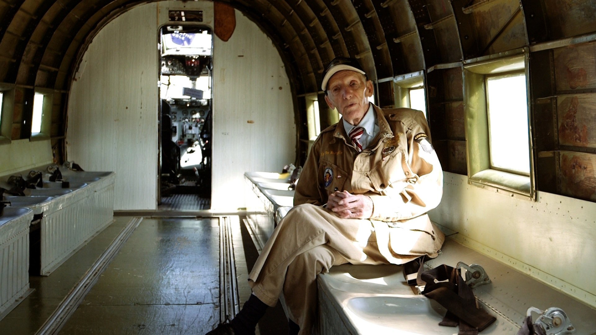 Jim "Pee Wee" Martin, 94, a volunteer for CAF, was in one of the C-47s lined up behind "That's All Brother" during the D-Day invasion (Photo via CNN)