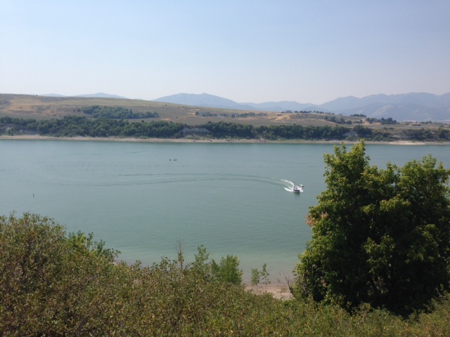 Hyrum Reservoir offers boating and fishing. Photo Credit: Hyrum State Park