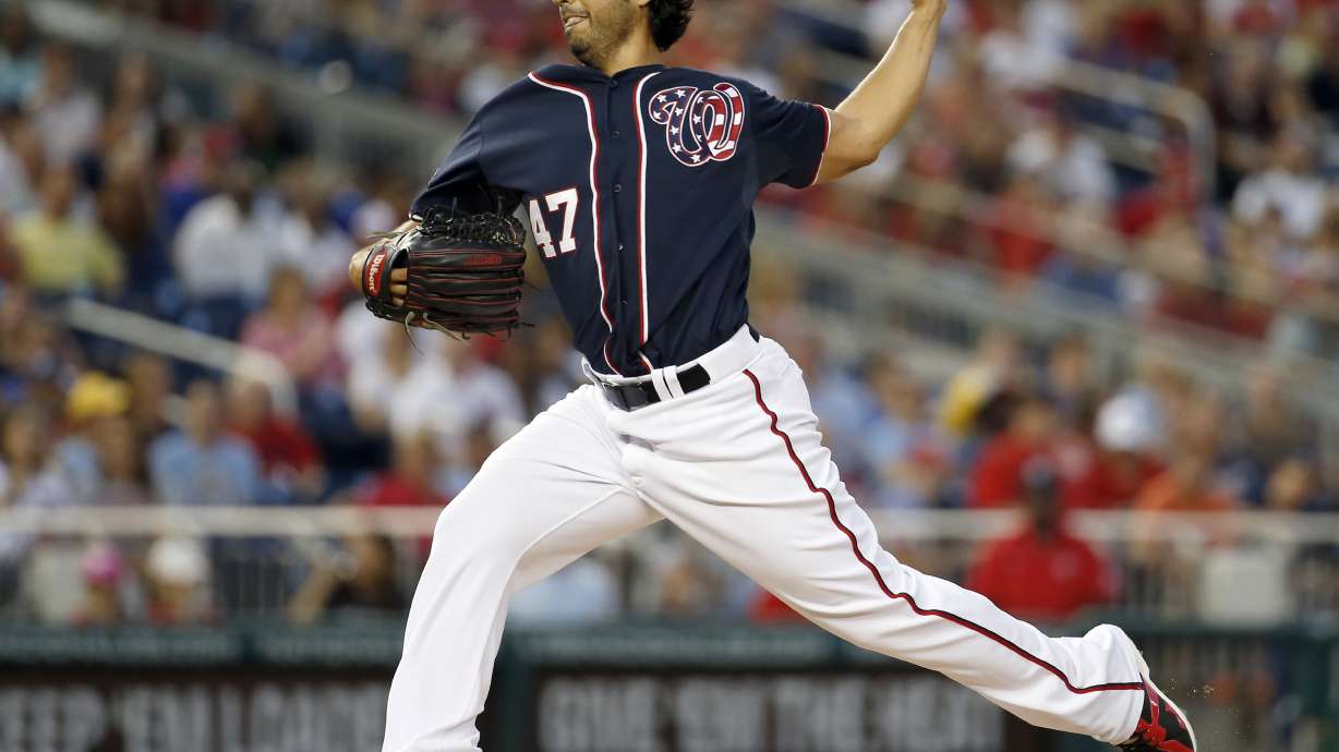 Santana homers as Brewers beat struggling Nationals 10-3