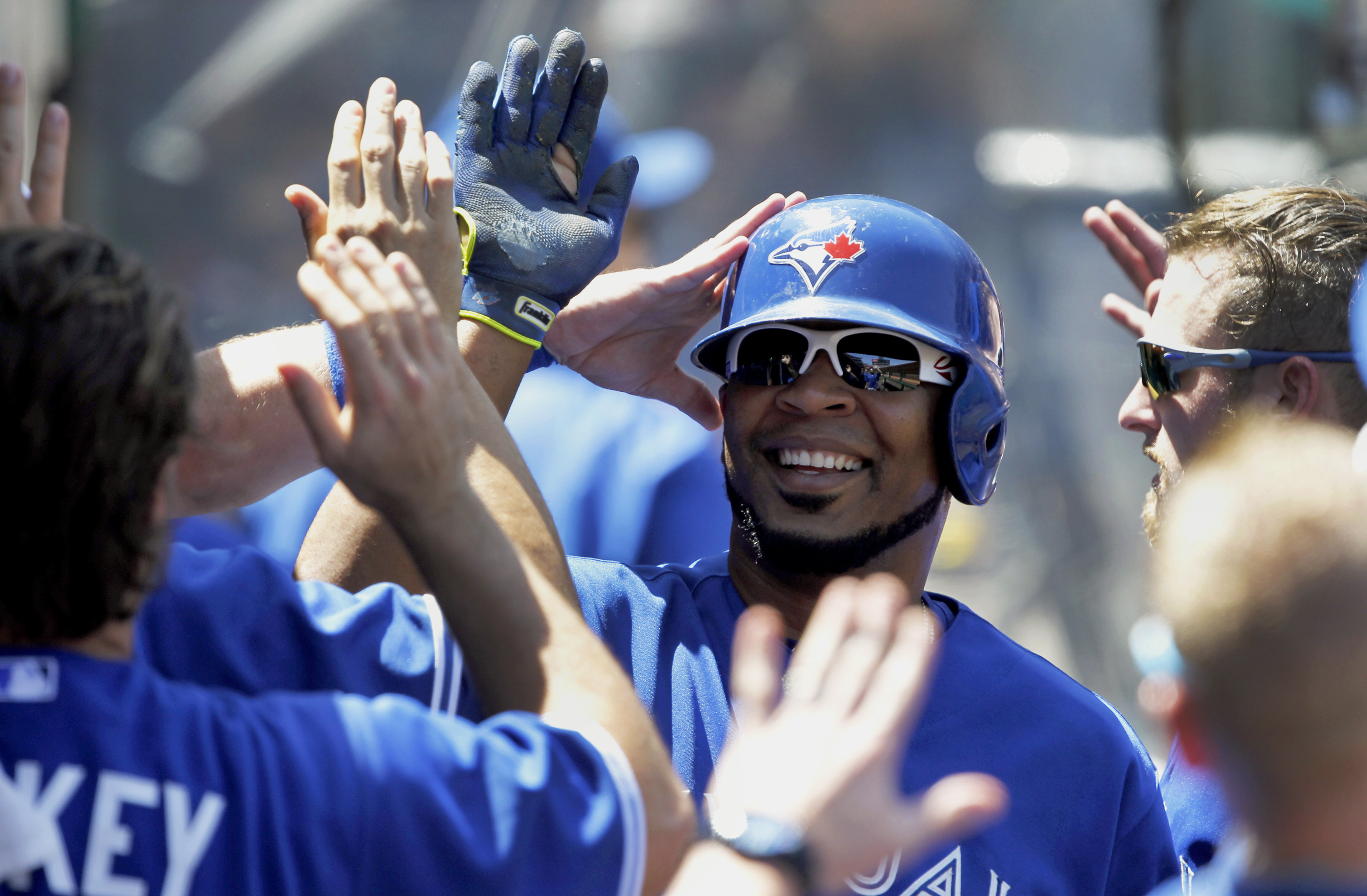 Blue Jays cap sweep of Angels with 12-5 win