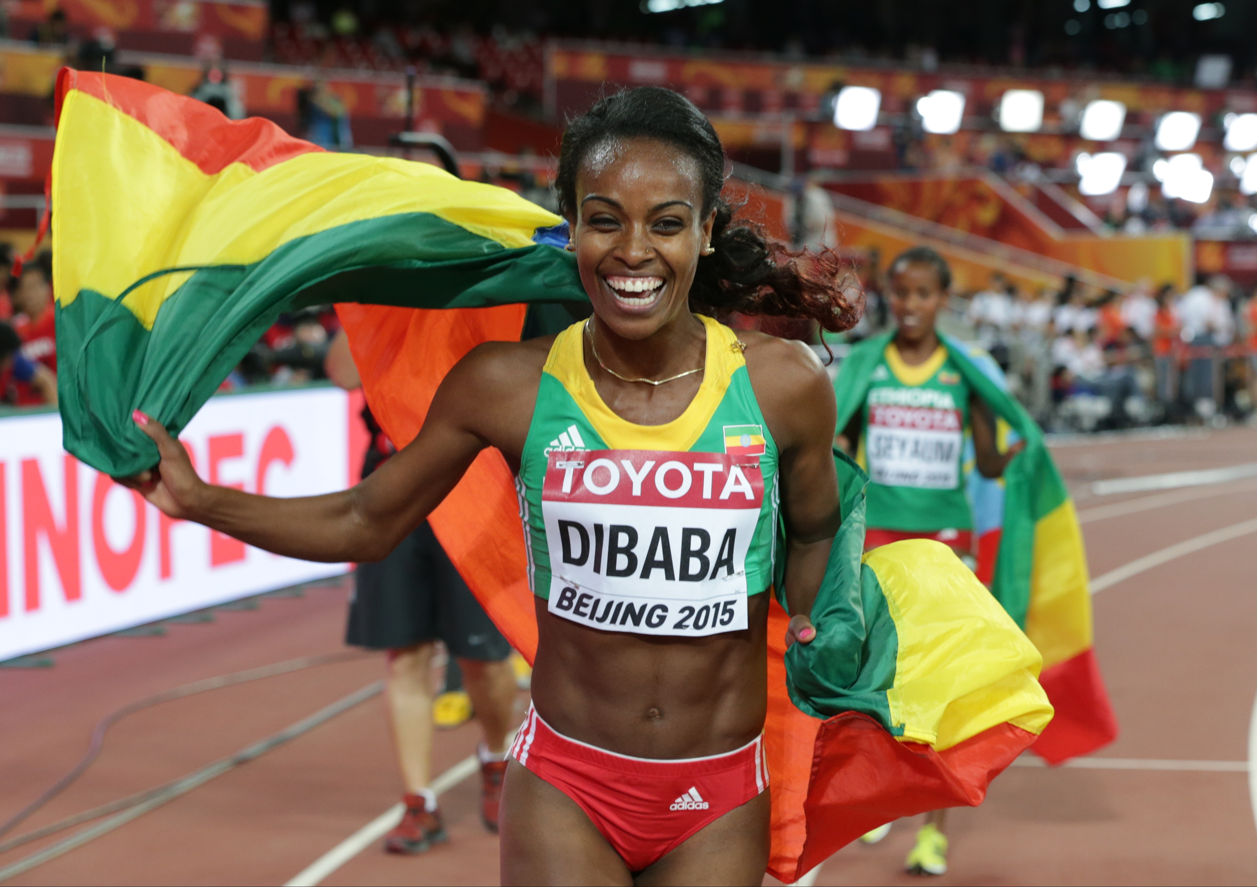 At the Bird's Nest, it's another Dibaba gold medal