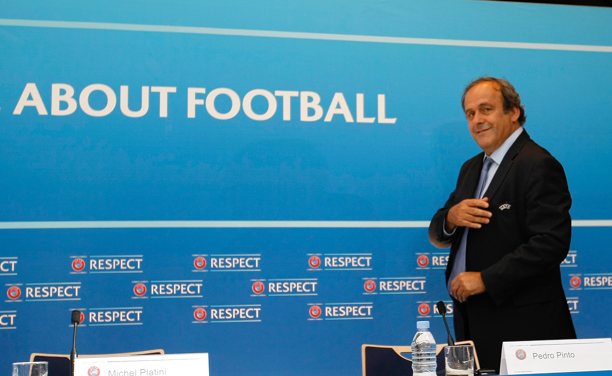 FIFA contender Platini refuses to talk election issues