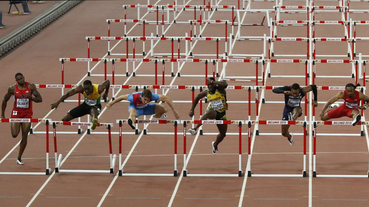 Struggling Russia gets unexpected gold in 110-meter hurdles