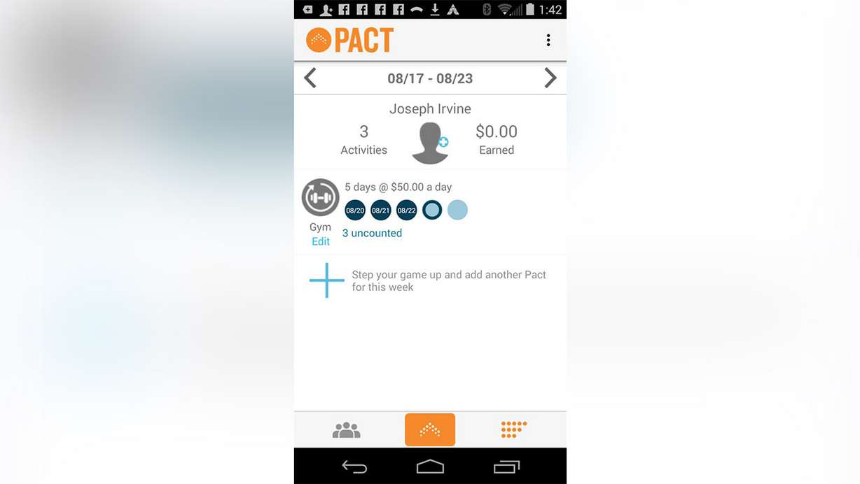 Joseph Irvine's Pact Account (Photo: Joseph Irvine)