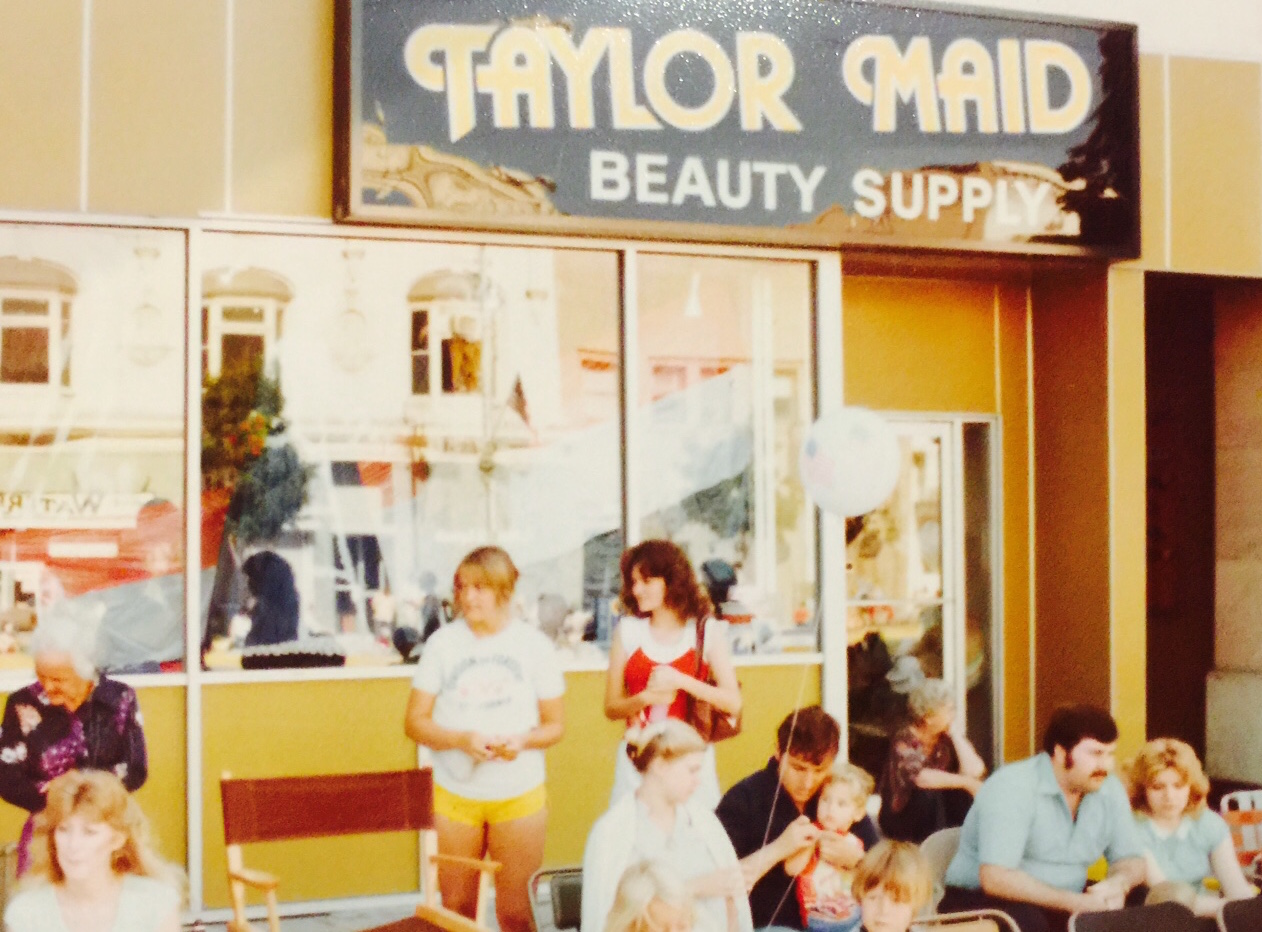 People standing outside Taylor Maid Beauty Supply at a parade. (Photo: Courtesy of Taylor Maid)