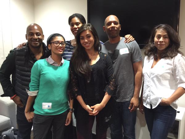 Community speakers stand at an #ilooklikeanengineer event. (Photo: Michelle Glauser)