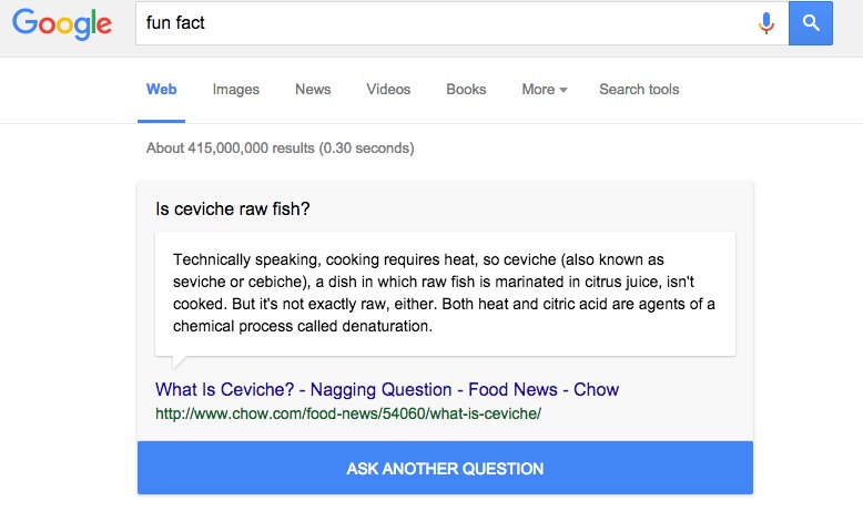 Google creates another time-waster with 'fun facts'