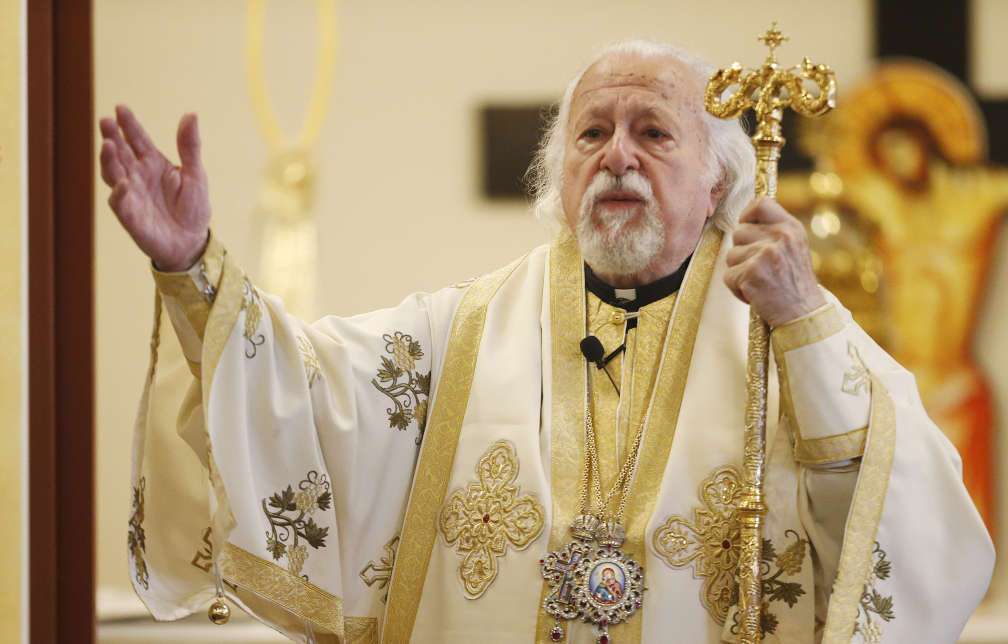 Metropolitan Bishop Isaiah gives a sermon during liturgy at the Greek Orthodox Mission Parish of Utah in Sandy Sunday, July 5, 2015. (Photo: Jeffrey D. Allred, Deseret News)