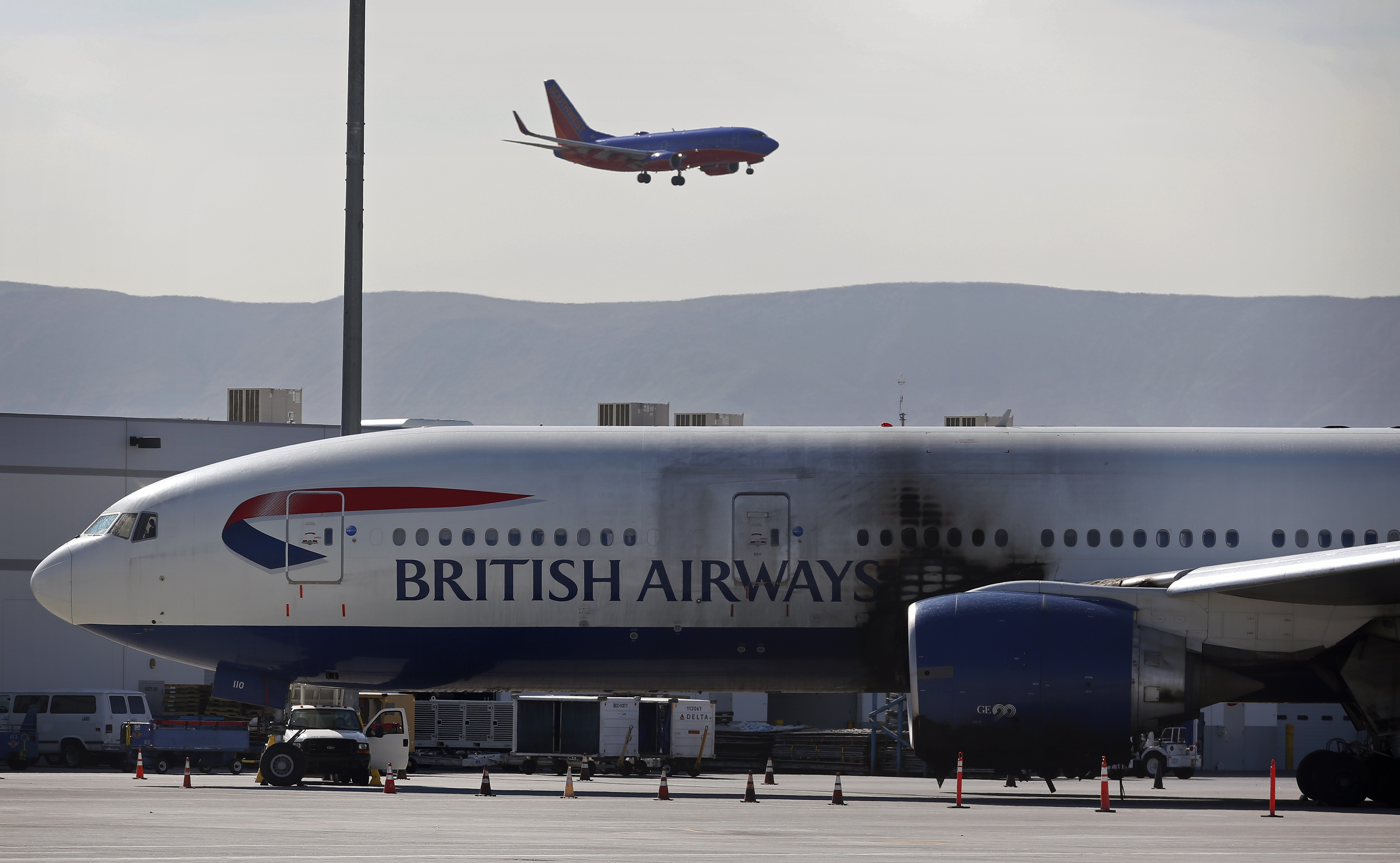 Investigators in Vegas comb through British Airways plane
